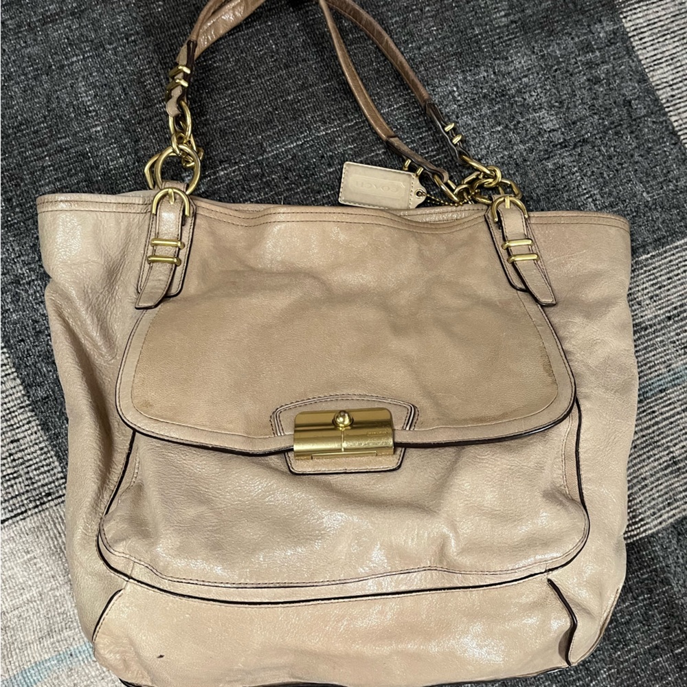 Coach, Kristin, champagne, hobo, shoulder bag, purse satchel